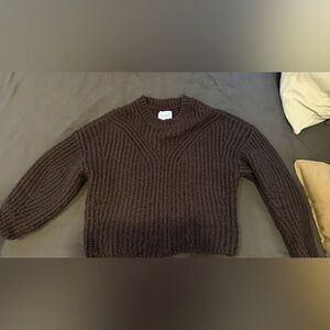 Abercrombie & Fitch Dark Brown Chunky Crew Neck Sweater